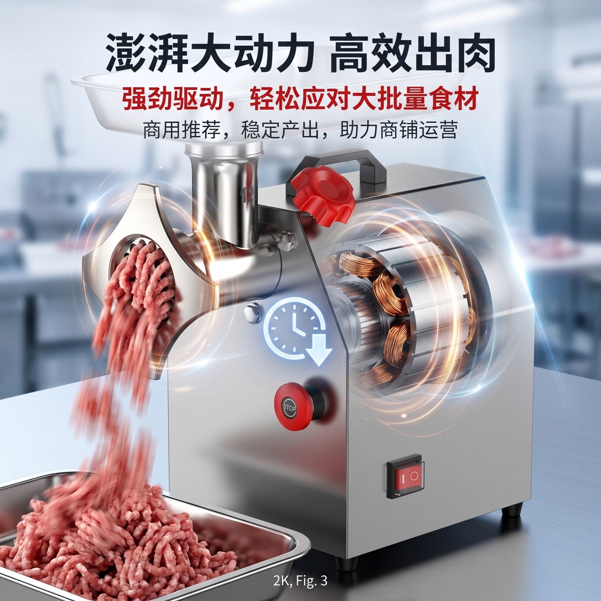 绞肉机商用家用电动不锈