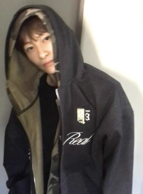 Y2NG复古水洗做旧连帽廓形叠穿迷彩假两件北极绒内里厚棉服卫衣