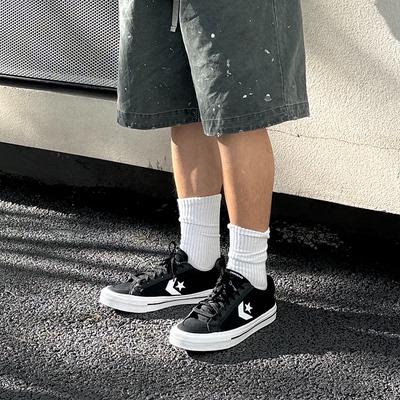 Converse Sport Casual 时尚百搭 防滑耐磨 低帮 板鞋 黑色