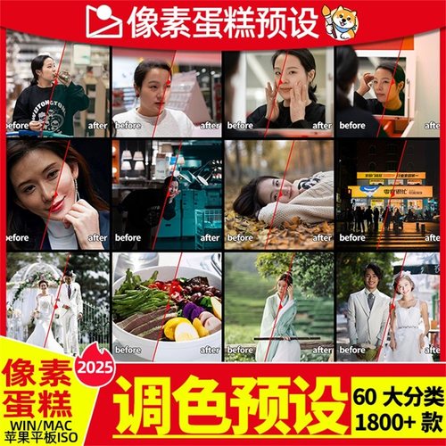 像素蛋糕预设口令人像美化调色富士NC古风婚礼儿童日系滤镜赠素材