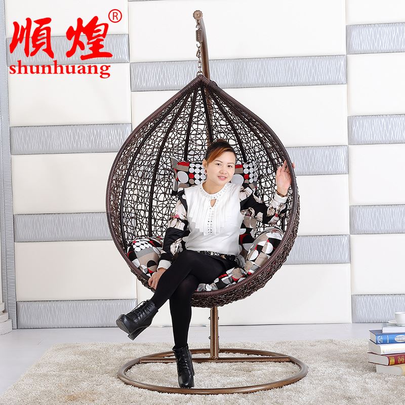 吊篮藤椅秋千北欧家用室内摇椅阳台懒人网红少女鸟巢椅子摇篮