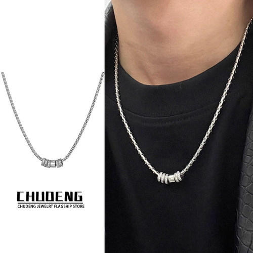 洗澡可戴钛钢不掉色男款项链女生