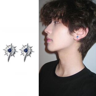 明星同款耳钉男痞帅百搭轻奢高级感小众设计复古耳饰送情人节礼物