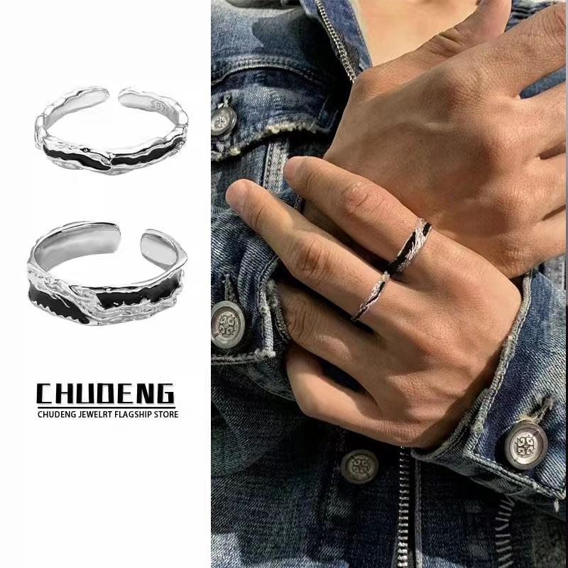 戒指男高级感潮牌百搭男生单身戒