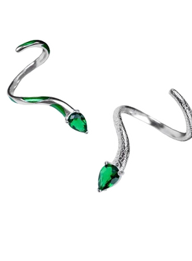 小众斯莱特林灵蛇关节戒指女ins