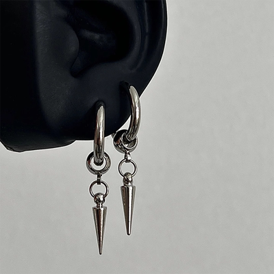 铆钉钛钢耳钉男小众设计独特耳环