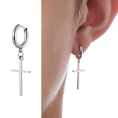 十字架耳环男嘻哈朋克钛钢耳钉小众设计高级感冷淡风耳坠女耳饰品