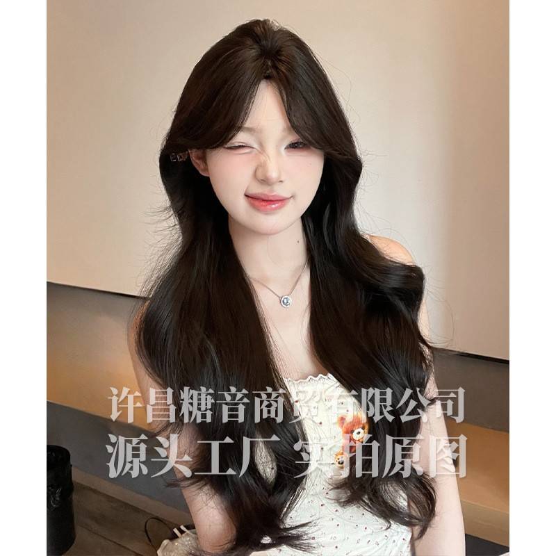 许糖逼音商真有UNI贸限公司卷音分全然假发中长发自女头昌套假发