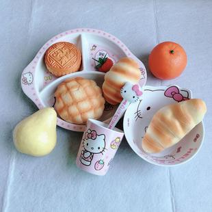 餐具摔宝分格卡HAW仿瓷饭幼密胺婴盘儿盘园子防吃碗通kt 童儿套装