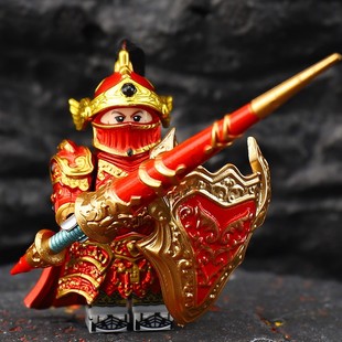 中古兰斯洛特圆桌骑士古代盔甲盾牌古代积木人仔儿童益智玩具