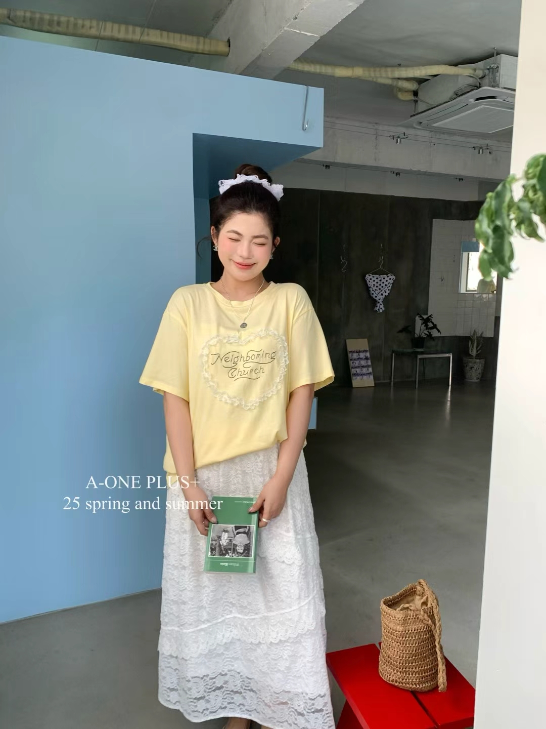 A-ONEPLUS+大码女装波点套装