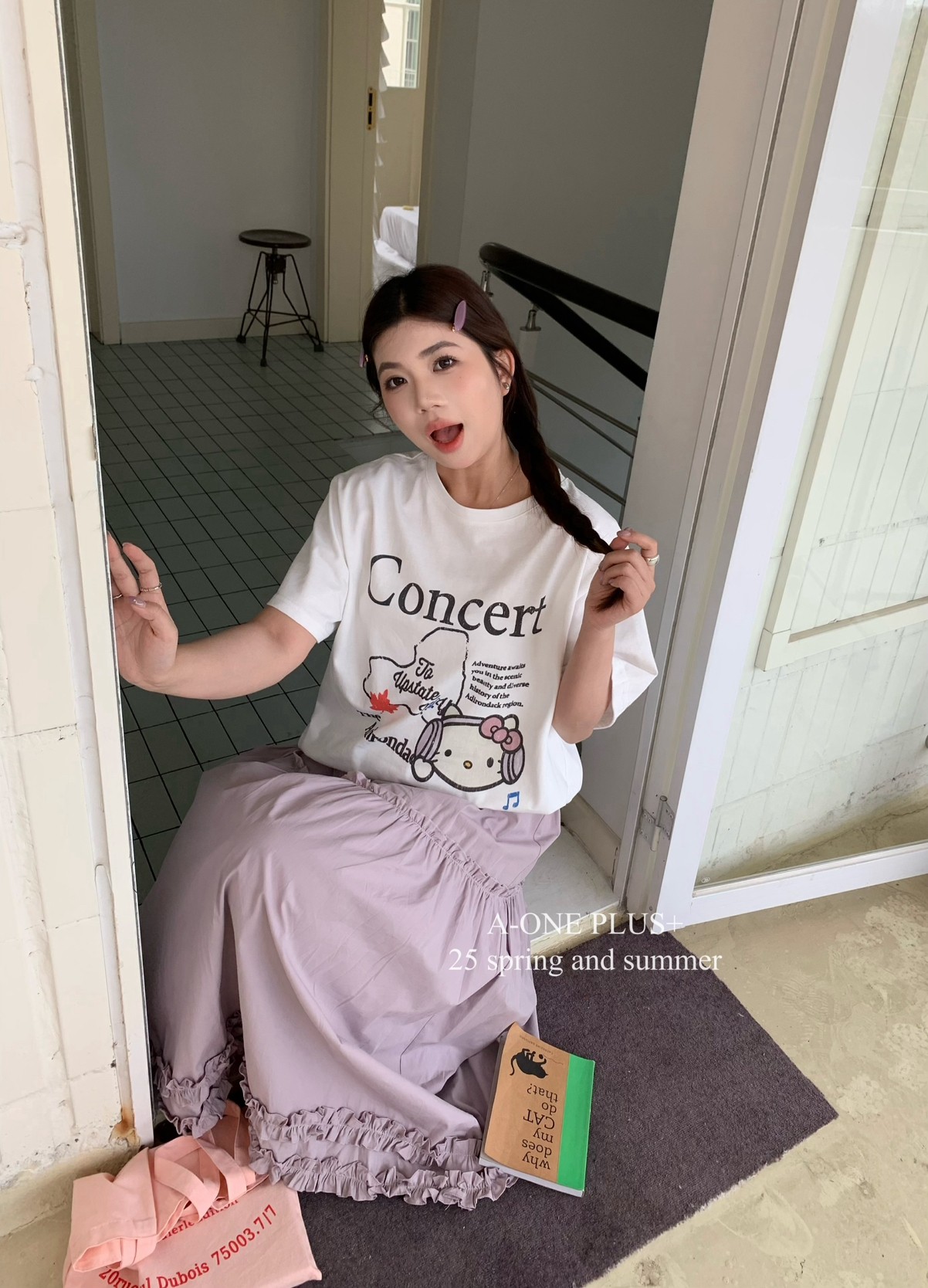 A-ONEPLUS+卡通印花大码套装