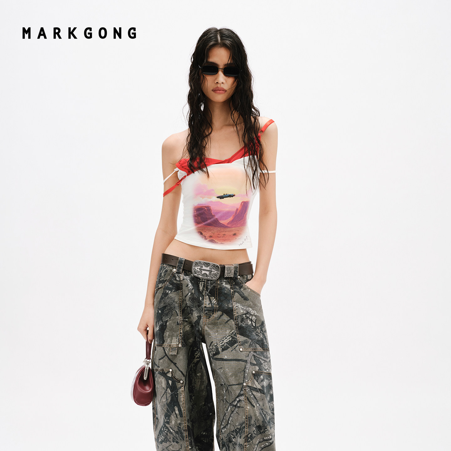 MARKGONG气质印花抹胸图片
