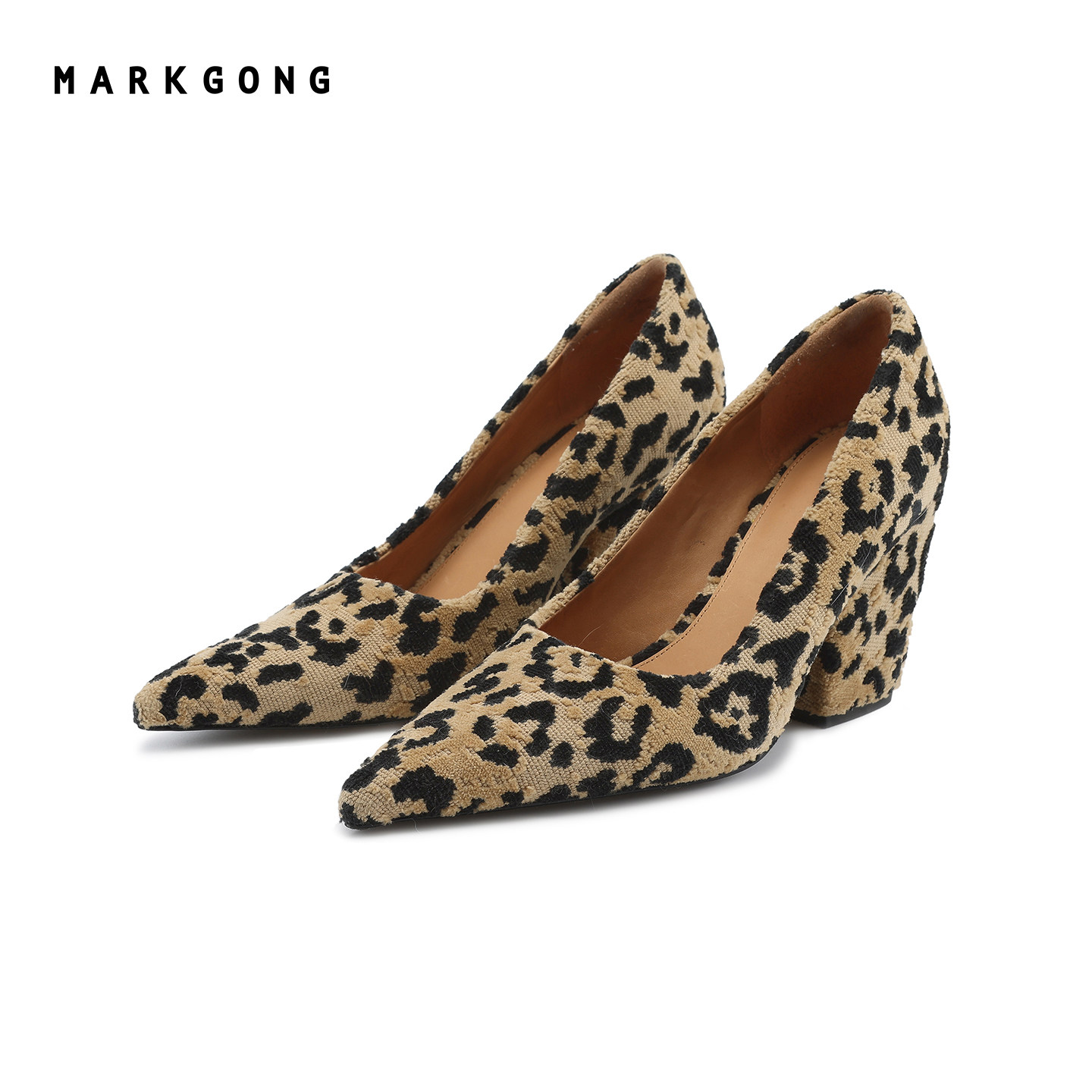 【MARKGONG】流行高级设计感时尚通勤休闲百搭豹纹尖头高跟鞋女鞋,服饰配件/皮带/帽子/围巾,其他配件,淘宝优惠券,粉丝福利购,淘宝优惠卷