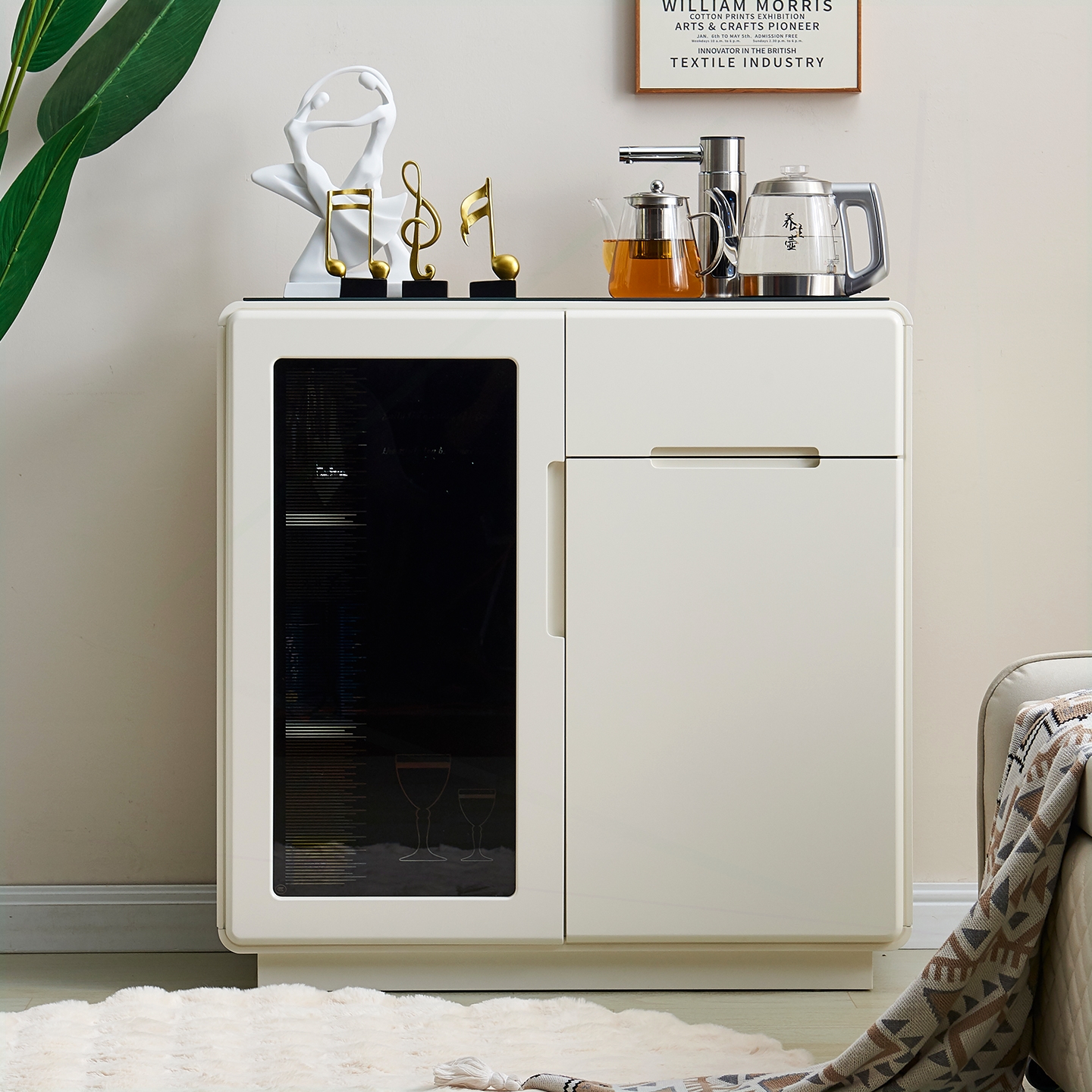 2025新款茶吧机置物柜一体柜家用