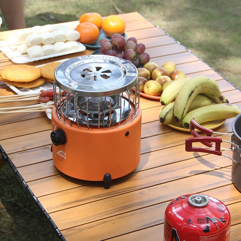 迷你二合一野营取暖炉便携户外炉化气取暖器烤火炉户外取暖器具液
