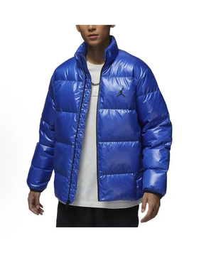 NIKE/耐克 Jordan 休闲宽松保暖夹克包面蓝色羽绒服 FV7272-480