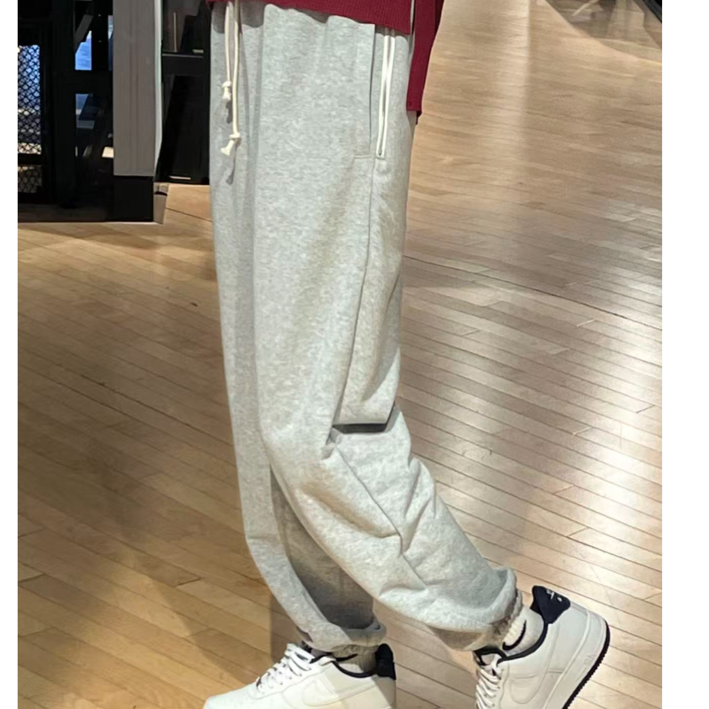 NIKE/耐克男子秋冬跑步训练运动卫裤灰色休闲束脚长裤 FZ0225-063