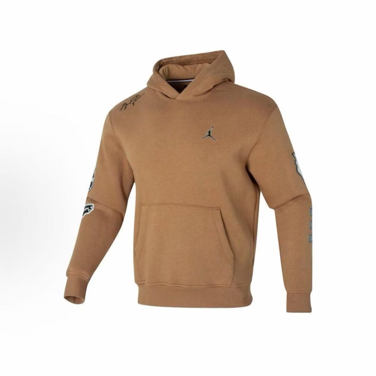 NIKE耐克 Jordan 纯色运动训练休闲连帽长袖咖色卫衣 FN4617-231