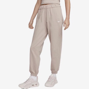 Nike/耐克 春夏款女裤运动裤宽松透气休闲针织收口长裤DM6420-272