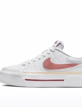 Nike 织物合成革 包裹性保暖防滑减震 板鞋 女款 白色FQ8782-100