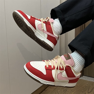 Dunk FB7910 Low 板鞋 600 米红粉女子防滑耐磨百搭潮流低帮 Nike