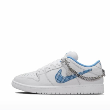 Nike 适百搭 防滑耐磨轻便 低帮 板鞋 男女同款 白蓝色FZ8802-100