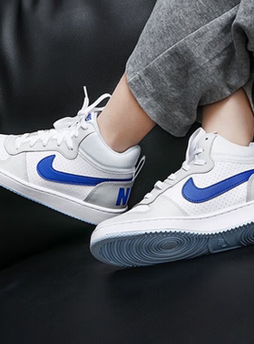 耐克 休闲鞋女新款运动鞋COURT复古高帮百搭板鞋FB7177-141