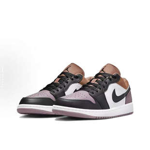 Low AJ1白褐紫低帮男款 复古休闲板鞋 102 耐克Air FB9907 Jordan