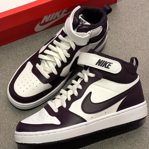 耐克COURTBOROUGH2 中帮防滑耐磨百搭板鞋 酒红CD7782-126