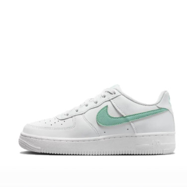 Nike 合成革 耐磨透气 低帮 儿童板鞋 白绿色 青少年DV7762-104