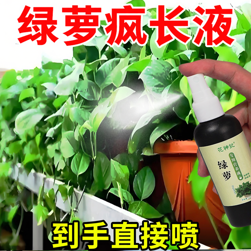 绿萝专用叶片通用水培营养液黄叶落叶枯萎一喷绿生根促长液体肥