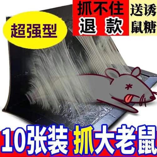 超强力粘鼠板捉粘大老鼠贴加大沾胶抓捕鼠神器正品家用一窝端