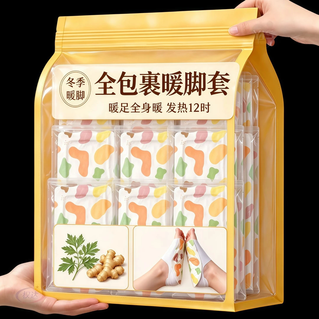 蒸汽暖脚套居家办公自发热脚套秋冬足部保暖护脚套新款男女通用