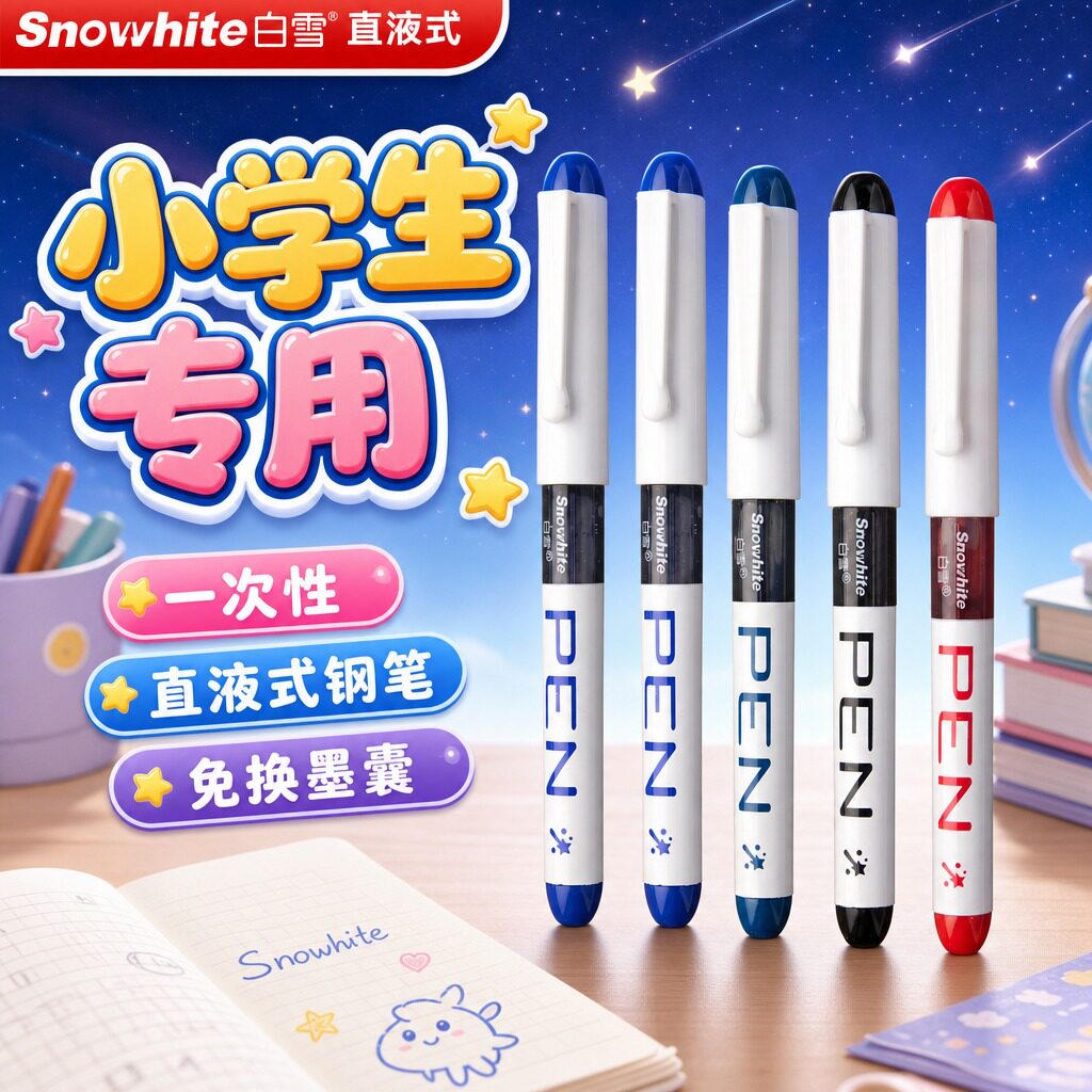 【小学生专用】白雪直液式钢笔图片