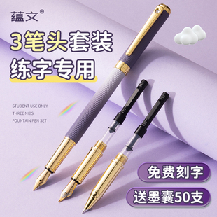 钢笔成人用精致弯尖美工可换墨囊练字高颜值成人美工笔吸墨硬笔书法小学生专用高级中学生女生三年级女士高档