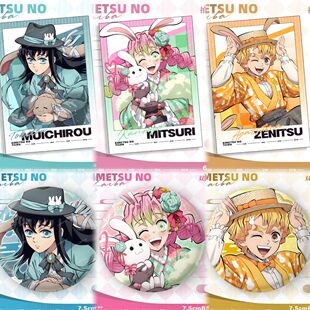 鬼灭之刃兔年限定徽章吧唧拍立得小卡套装无一郎蜜璃我妻善逸周边