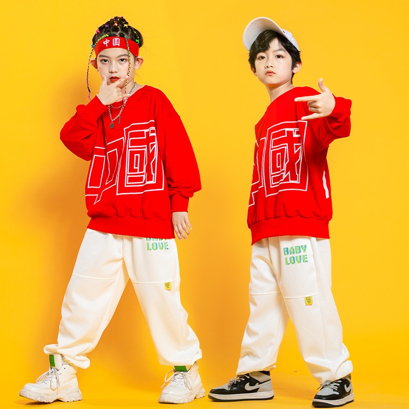 儿童演出服中国风国潮风小学生运动会开幕式啦啦操服装节日表演