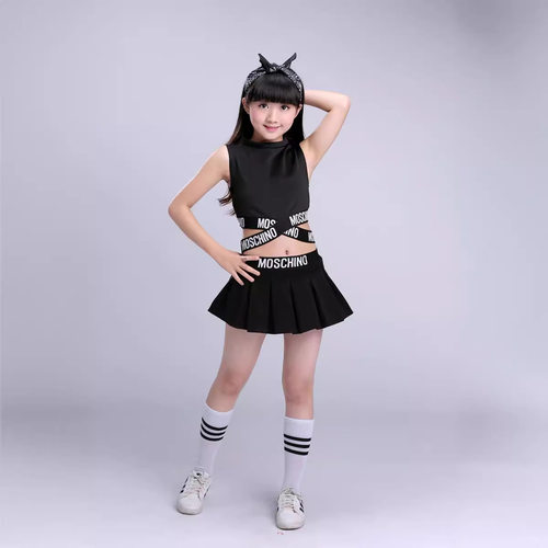 夏季儿童啦啦操表演服装少儿健美操舞蹈裙幼儿啦啦队舞台演出服女