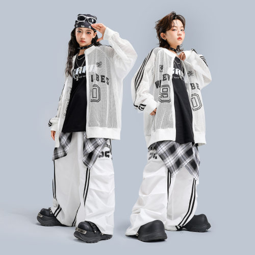 儿童街舞潮服少儿嘻哈风炸街春秋装演出服女童男童hiphop表演套装