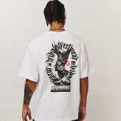 T恤美式 TRIBAL 战斗天使插画短袖 街头潮牌街舞滑板情侣宽松圆领T