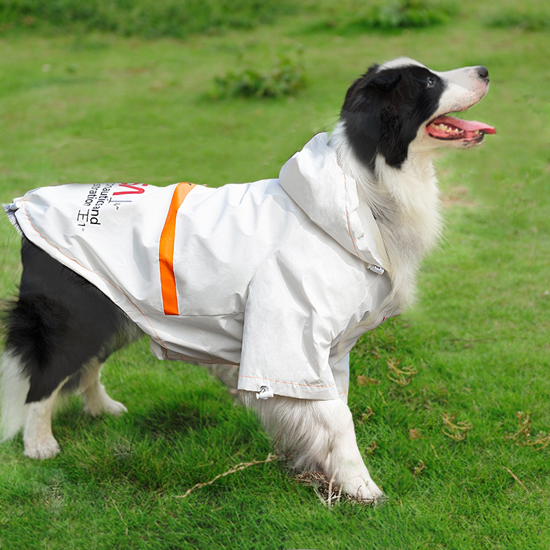 宠物狗狗秋季衣服防风防雨NASA反光宇航服饰大型犬雨衣宠物冲锋衣