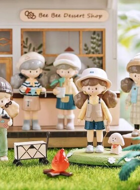 molinta爆米花妹妹6代户外日记盲盒手办潮玩穿搭辣妹礼物桌面摆件