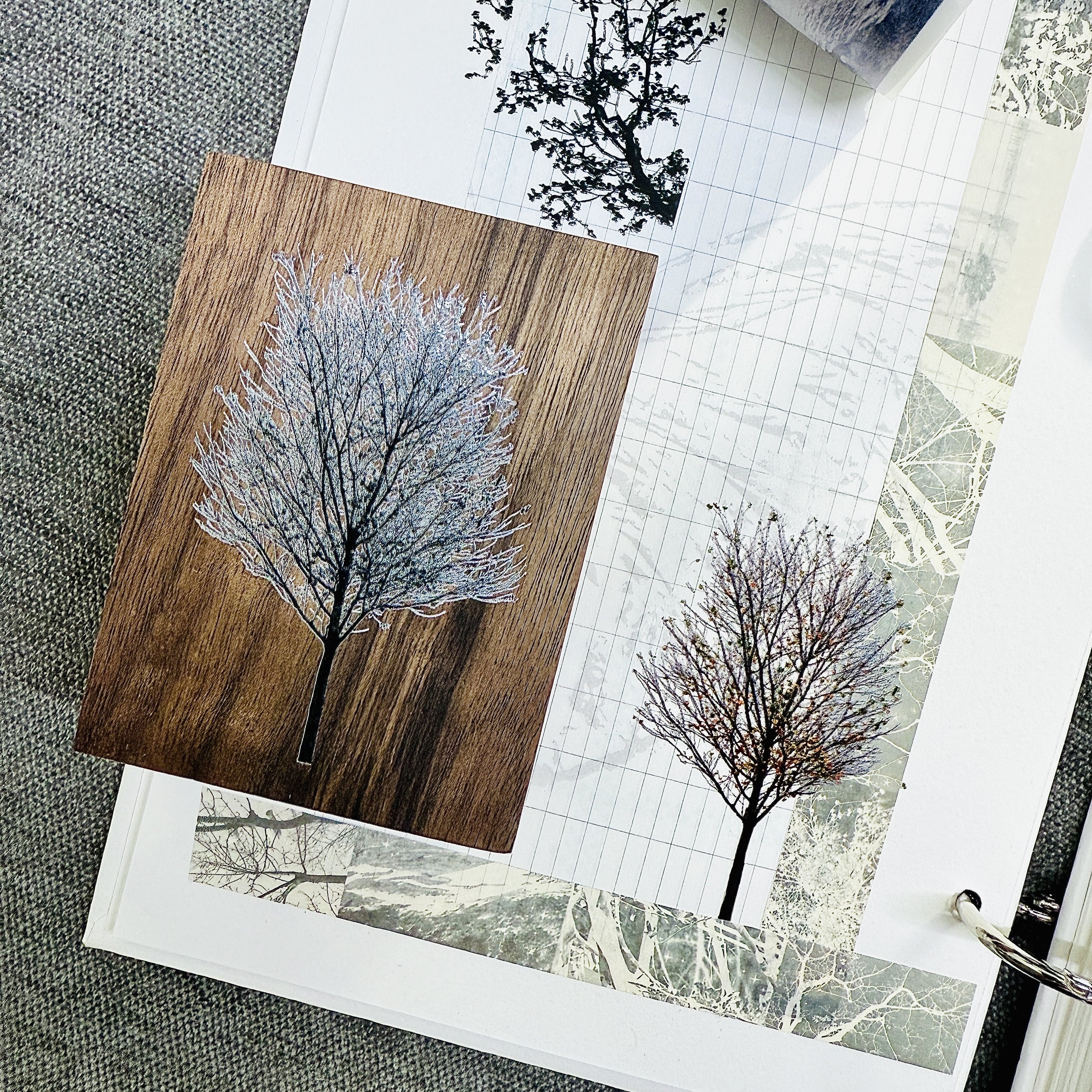 树枝印章木制手账造景工具素材