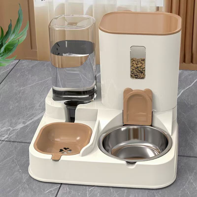 宠物自动喂食器猫碗狗碗猫咪饭碗饮水一体机猫咪饭盆狗狗宠物用品