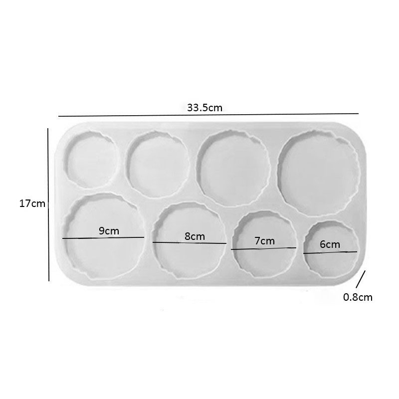 diy滴胶8连不规则杯垫模