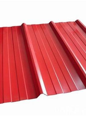 厂房屋面镀铝锌压型钢板红色PE涂层镀锌彩钢瓦25-210-840型屋顶瓦