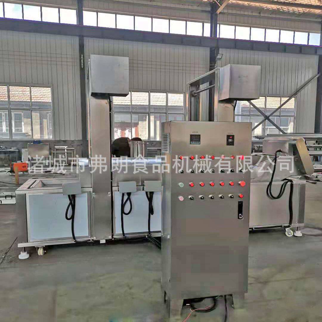 小龙虾油炸流水线厂家 藕盒茄盒挂浆油炸流水线 排骨油炸流水线