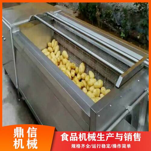 鼎信dx-1500平行毛辊果蔬去皮清洗机适用果蔬肉类水产品创业用