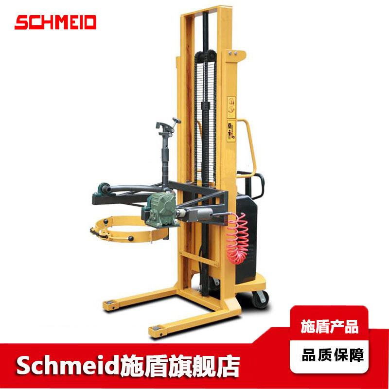 非标2米倒桶车带称铁桶升高装卸料车半电动油桶翻转车